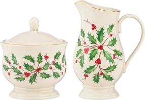 img 4 attached to 🎄 Ivory Lenox Holiday Sugar Creamer: Exquisite Tableware for Festive Elegance