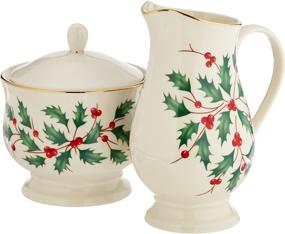 img 2 attached to 🎄 Ivory Lenox Holiday Sugar Creamer: Exquisite Tableware for Festive Elegance