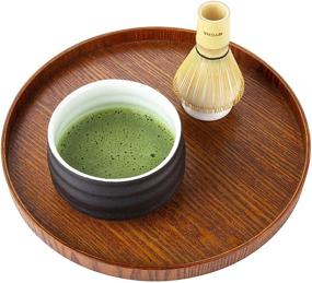 img 1 attached to 🍵 Authentic Japanese Handcrafted Matcha Tea Bowl & Cup Set: MYCHA Traditional Chawan for Matcha Tea Ceremony (Black Pottery)