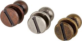 img 1 attached to 🔩 Tim Holtz Idea-ology Hitch Fasteners: 12 Assorted Antique Fasteners, TH92731