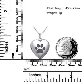 img 3 attached to 🐾 Personalized Crystal Dog Paw Photo Locket Necklace - Heart Pendant for Birthday Gifts