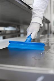 img 2 attached to 🧼 Vikan 71253 Blue Rubber Polypropylene Frame Bench Squeegee with Single Blade, 10 inches