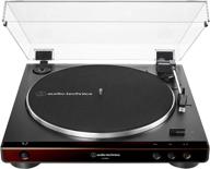 🎶 audio-technica at-lp60x-bw: hi-fi, fully automatic belt-drive stereo turntable with anti-resonance & dust cover in brown! logo