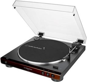 img 2 attached to 🎶 Audio-Technica AT-LP60X-BW: Hi-Fi, Fully Automatic Belt-Drive Stereo Turntable with Anti-Resonance & Dust Cover in Brown!