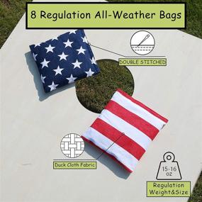 img 2 attached to 🏀 SPORT BEATS All-Weather Cornhole Bags Set of 8 - Regulation Weight & Size for Cornhole Toss Games - Includes Tote Bags