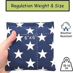 img 3 attached to 🏀 SPORT BEATS All-Weather Cornhole Bags Set of 8 - Regulation Weight & Size for Cornhole Toss Games - Includes Tote Bags