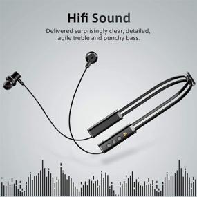 img 1 attached to ANC Bluetooth 4.2 Neckband Headphones with Active Noise Cancelling, Built-in Mic, Magnetic Earbuds, and Up to 15 Hours Battery Life - Ideal for Workouts and Travel