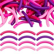 👁️ 80 eyelash curler refill pads: soft replacement pads for universal curler (rose red, purple, pink, & dark rose red) logo