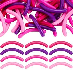 img 4 attached to 👁️ 80 Eyelash Curler Refill Pads: Soft Replacement Pads for Universal Curler (Rose Red, Purple, Pink, & Dark Rose Red)