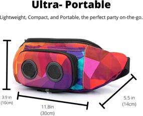 img 2 attached to 🎵 The Ultimate Bluetooth Fanny Pack with Built-in Speakers for Parties, Festivals, Raves, Beach, and Boats - Rechargeable, iPhone & Android Compatible - #1 Retro, 2019 Edition