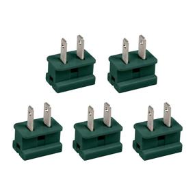 img 4 attached to Male Green Slip Plug - Holiday Christmas Lighting Outlet, 25 packs (Vampire Plug, Gilbert Plug, Zip Plug, SPT-1)