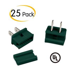 img 3 attached to Male Green Slip Plug - Holiday Christmas Lighting Outlet, 25 packs (Vampire Plug, Gilbert Plug, Zip Plug, SPT-1)