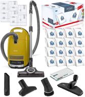 🧹 miele complete c3 calima canister hepa vacuum cleaner with stb 305-3 turbobrush bundle - includes miele performance pack 16 type gn airclean genuine filterbags and genuine ah50 hepa filter логотип