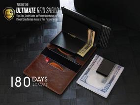 img 3 attached to 💼 Sleek Minimalist Leather Aluminum Ejector Wallet: The Ultimate Men's Accessory for Cards, Cash, and Style