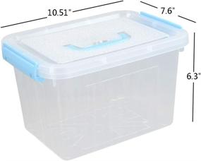 img 3 attached to 📦 Organize and Maximize with Ortodayes 6 Pack Clear 6 Quart Storage Boxes - Convenient Plastic Lidded Storage Bins