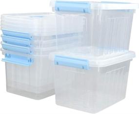 img 4 attached to 📦 Organize and Maximize with Ortodayes 6 Pack Clear 6 Quart Storage Boxes - Convenient Plastic Lidded Storage Bins