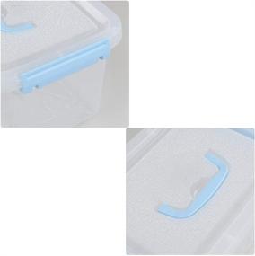 img 2 attached to 📦 Organize and Maximize with Ortodayes 6 Pack Clear 6 Quart Storage Boxes - Convenient Plastic Lidded Storage Bins