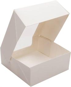 img 1 attached to 🍰 Cafe Vision 11oz Treat Boxes (200) - Clear Window Small Cake Boxes, Grease-Resistant, Built-In Lid, White Paper Individual Donut Boxes - Ideal for Pastries and Desserts, 3.9 x 1.6 Inch - Restaurantware