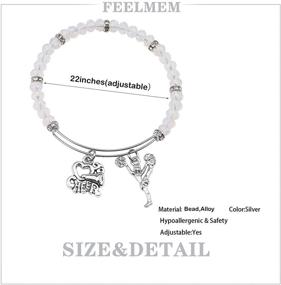 img 3 attached to 📿 FEELMEM Cheer Bracelet - Cheerleader Gift with Cheerleader Jewelry for Girls, Cheer Team, and Cheer Squad