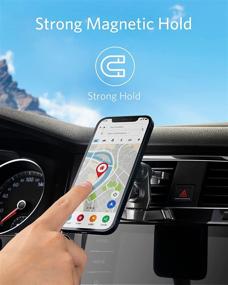 img 1 attached to 🚗 Anker Magnetic Car Mount for iPhone 12 - Air Vent Car Phone Holder: Adjustable Mount for iPhone 12 Series (Does Not Support Charging)