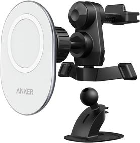 img 4 attached to 🚗 Anker Magnetic Car Mount for iPhone 12 - Air Vent Car Phone Holder: Adjustable Mount for iPhone 12 Series (Does Not Support Charging)