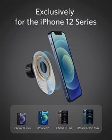 img 3 attached to 🚗 Anker Magnetic Car Mount for iPhone 12 - Air Vent Car Phone Holder: Adjustable Mount for iPhone 12 Series (Does Not Support Charging)