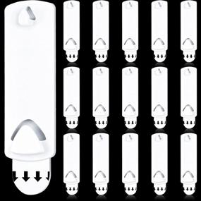 img 4 attached to 🖼️ Damage-Free Picture Hanger Kit: Adhesive Hooks for Hanging Picture Frames - 16 Pieces, White