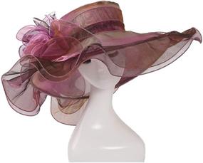 img 3 attached to 💐 Exquisite FADVES Oganza Kentucky Wedding Fascinator: Perfect Women's Accessory