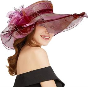 img 4 attached to 💐 Exquisite FADVES Oganza Kentucky Wedding Fascinator: Perfect Women's Accessory