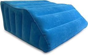 img 3 attached to 🛏️ Velour Surface Portable Bed Wedge Pillow: Elevate Legs with Comfort Axis Inflatable Option