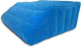img 1 attached to 🛏️ Velour Surface Portable Bed Wedge Pillow: Elevate Legs with Comfort Axis Inflatable Option