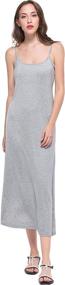 img 4 attached to 👗 Papicutew Women's Long Full Cami Slip Dress: Comfortable Sleeveless Nightgown