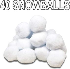 img 2 attached to ❄️ 40 Pack Indoor Plush Snowballs - White Christmas Fake Snowballs, 3.5 inch - Fun Play Snow Fight Toy Ball Game for Adults &amp; Kids - Winter Holiday Decorations - Gift Boutique