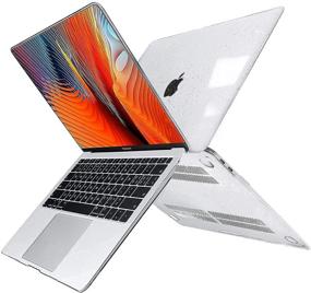 img 2 attached to AOKILOM MacBook Air 13 inch Case 2021 2020 2019 2018 Release A2337 M1 A2179 A1932, Transparent Shining Plastic Hard Shell Case + Keyboard Cover + Screen Protector