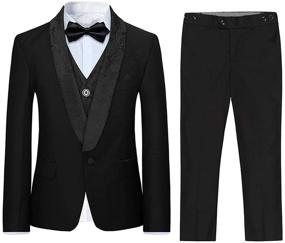 img 4 attached to Premium Boyland Pieces Tuxedo Jacquard Wedding Boys' Clothing and Suits & Sport Coats: Sophisticated Styles for Young Gentlemen