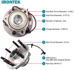 img 2 attached to 🔧 IRONTEK 515054 Сборка передней ступицы для 2WD: идеально подходит для Chevy Silverado 1500 99-06, GMC Sierra 1500/Yukon 00-06, Cadillac Escalade 02-06