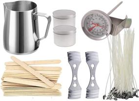 img 4 attached to 🕯️ Complete Candle Making Kit: Buytra 20 oz Stainless Steel Melting Pot, Prewaxed Wicks, Thermometer, Tins, Stirring Sticks & More - Candle Making at Home