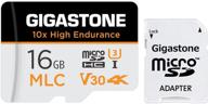 🎥 gigastone 16 гб mlc micro sd карта: надежная запись видео 4k для видеокамеры безопасности, автомобильной камеры, наблюдения - 95 мб/с, u3 c10 логотип