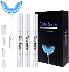 img 4 attached to 🦷 UNEEDE Premium Teeth Whitening Kit: All in One Teeth Whitening Solution with 3Pack Whitening Gel, 2 Whitening Strips, 2 Cleaning Teeth Wipes, and 1 Whiten Tray for Whiter Teeth