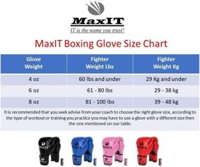 img 1 attached to 🥊 MaxIT Pro Style Padded Youth Boxing Gloves: Ideal Junior Hand Glove Set for Sparring, Kickboxing, Punching Bag & Junior Training