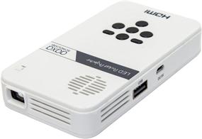 img 2 attached to AAXA LED карманный портативный видеопроектор KP-101-01 - Мини HDMI, встроенный медиаплеер и динамики, 3,5 мм аудиовыход, поддержка карт Micro SD/USB, литий-ионный аккумулятор на 80 мин.