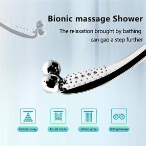 img 1 attached to 💆 Massage Shower Head - High Pressure Handheld Shower Heads with High Power Performance; Multiple Functions, Water-Saving Spray, Detachable; Chrome Shower Head with Massager - Indulge in SPA-like Bathing Experience
