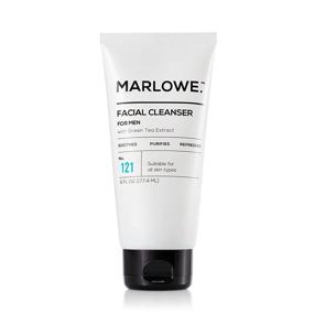 img 4 attached to MARLOWE. No. 121 Facial Cleanser for Men 6oz: Natural Extracts & Antioxidants, Soothes, Purifies, & Refreshes – Thick Lather, No More Dry