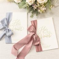 📜 handmade vintage wedding vow cards with calculs, ribbon vow books - set of 2 логотип