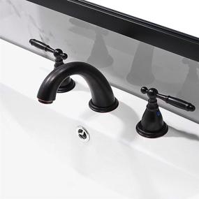 img 2 attached to 🚰 Phiestina WF008 4 ORB Lavatory Widespread Bathroom Faucet