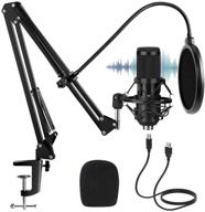 🎙️ cardioid usb condenser microphone kit for gaming, podcasting, live streaming, youtube - farsaw studio mic with adjustable stand, plug & play logo