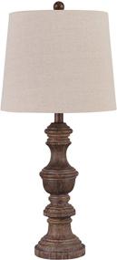 img 1 attached to 🏡 Set of 2 Signature Design by Ashley Magaly Cottage Table Lamps, 27.65-inch Height, Brown