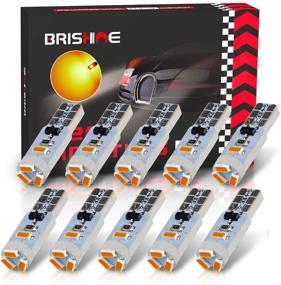 img 4 attached to 🌟 BRISHINE 10X Лампы T5 LED ярко-желтого цвета, без ошибок Canbus, для внутренних приборных щитов и панелей приборов - чипсеты 3014, лампы 74 2721 37 PC74 70 73 17 LED с индикаторами спидометра и лампами кондиционера.