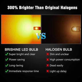 img 2 attached to 🌟 BRISHINE 10X Лампы T5 LED ярко-желтого цвета, без ошибок Canbus, для внутренних приборных щитов и панелей приборов - чипсеты 3014, лампы 74 2721 37 PC74 70 73 17 LED с индикаторами спидометра и лампами кондиционера.