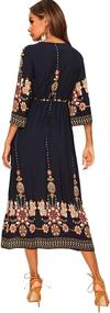 img 1 attached to 🌸 ROMWE Women's Bohemian Floral Multicolored Dresses: Trendy and Vibrant Women's Clothing